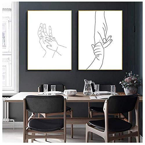 Art print pépinière décoration murale, affiche maman bébé minimaliste pour chambre de nouveau-né