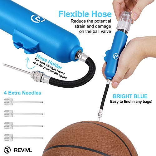 image for REVIVL Ball Pump for Sports Balls - 5 Needles - Basketball Pump, Socce