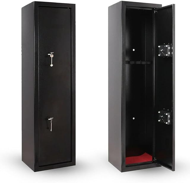 Gun Cabinet Lockable 3 or 6 Gun Safe Rifle Firearm Steel Cabinet Safe BS7558/92 Police Approved (6 Gun Cabinet)