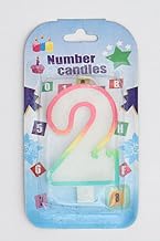 شمعة عيد ميلاد شكل رقم 2 - متعددة الالوان