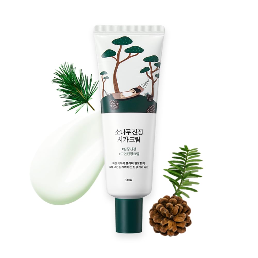 ROUND LAB Pine Tree Deer Cream_50ml, Rough Skin Care, Redness Care, Corneum Care, Deer Care, Sensitive Skin, Hypoallergenic, Mild Care, Deer Cream