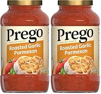 Prego Pasta Sauce, Italian Tomato Sauce with Roasted Garlic & Parmesan Cheese, 24 oz Jar (Pack of 2)
