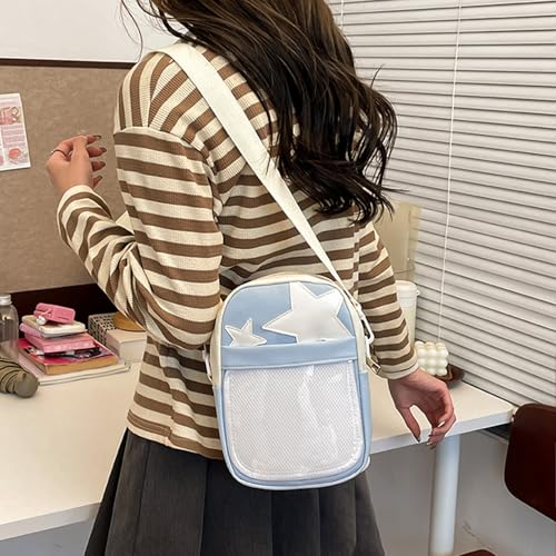 Ita Bag Crossbody Pin Bag with Insert Japanese Y2K Star Purse Double Straps Satchel Shoulder Bag for Women2