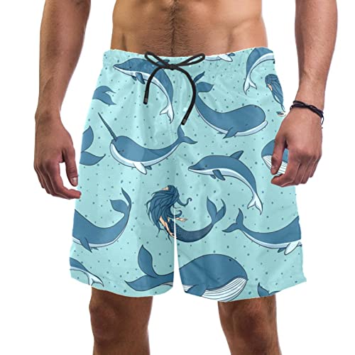 Maillots de bain hommes baleines et narvals à séchage rapide short JDEZ