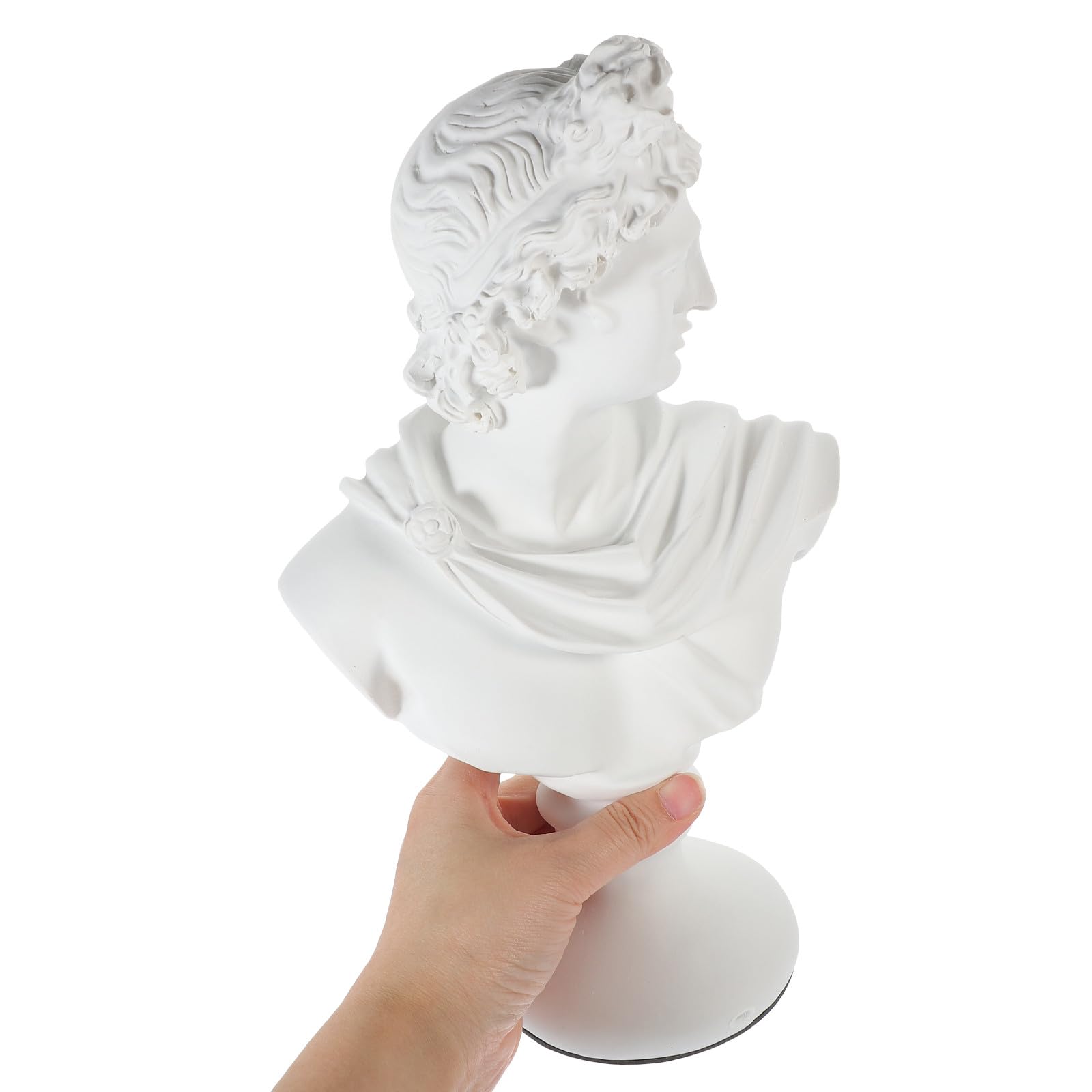 Estatua de Busto de para Mesa o Escritorio Clásica Europea Blanco de Resina Resistente a Grietas y Decoloración