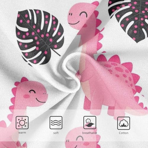 Underwear for Girls, Cute Dinosaurs Pink Toddler Panties, Cotton Underwear Girls, 2T–8 Years3