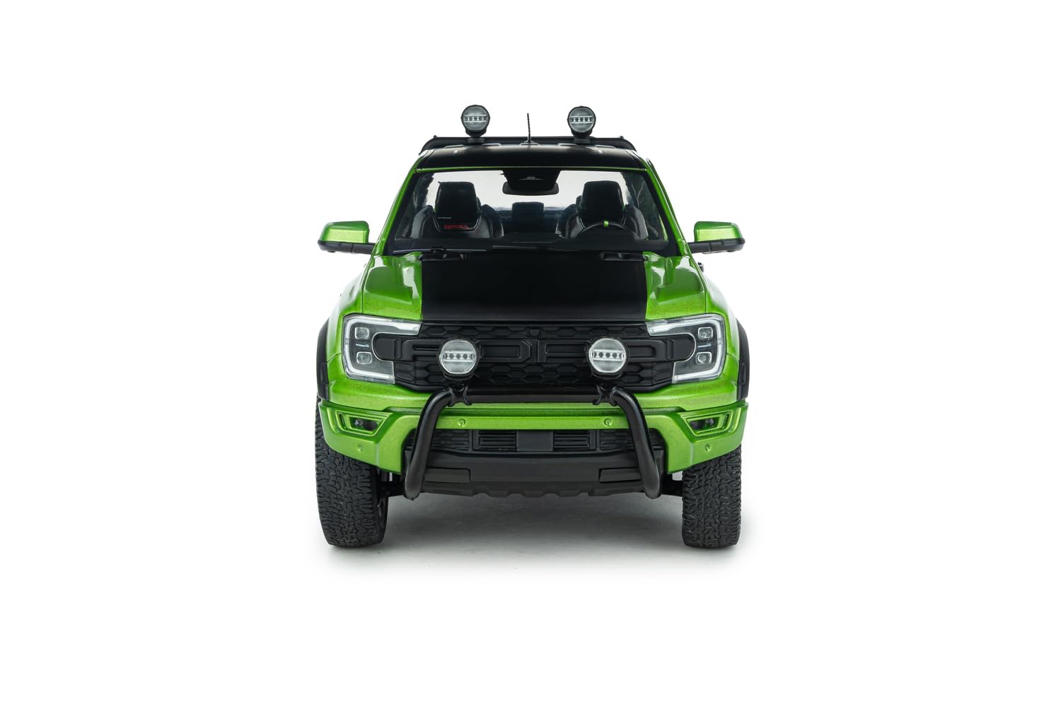 Solido Ford Ranger Raptor 1:18 Grün | Detailgetreues Diecast Modellauto,Pick-up mit Offroad-Optik, Metallkarosserie und kraftvoller Linienführung, für Sammler