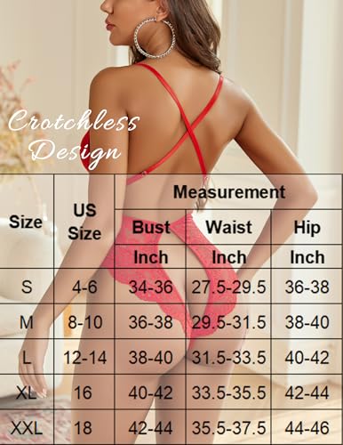 Image of Avidlove Sexy Lingerie for Women Lace Teddy Lingerie One Piece Lingerie Bodysuit