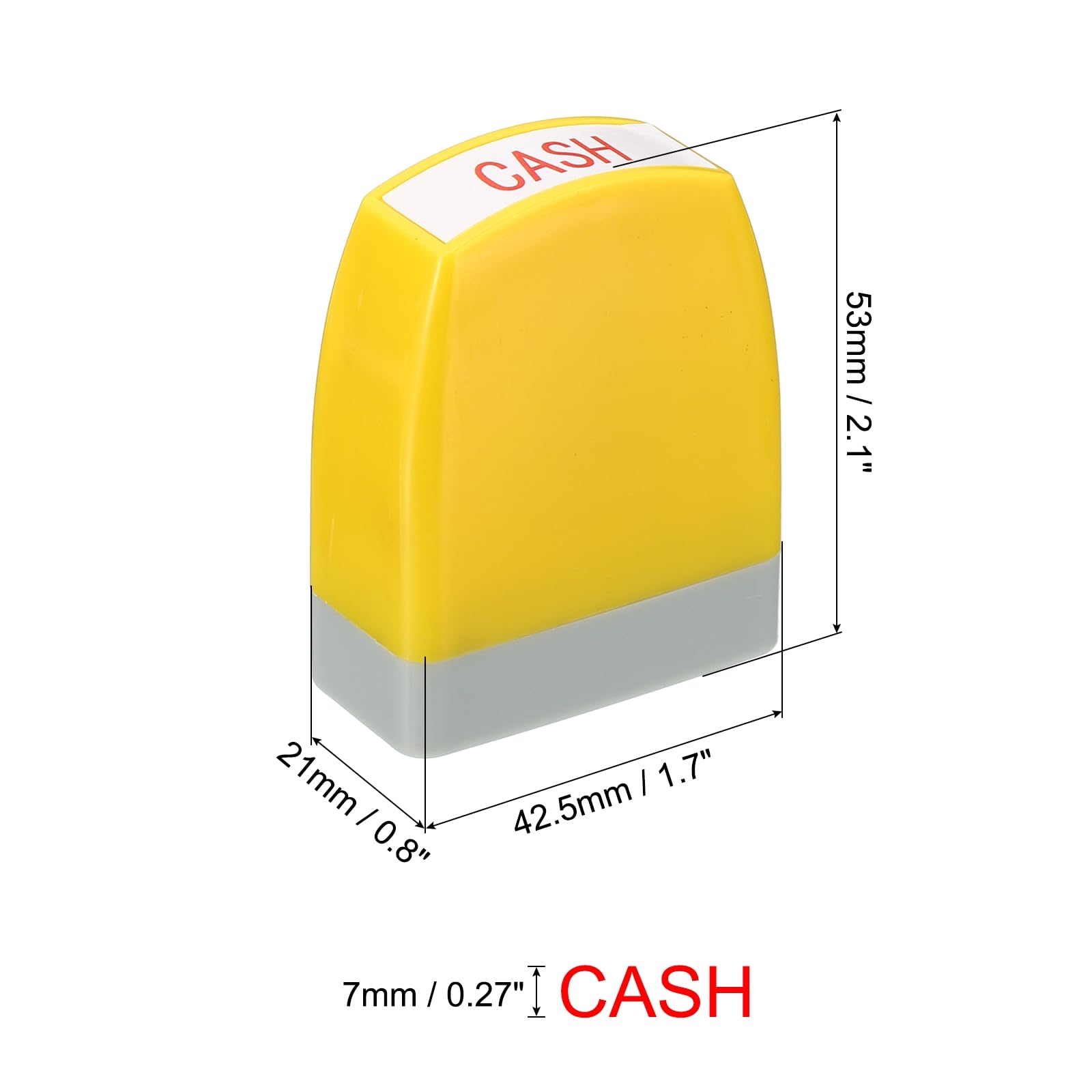 PATIKIL Cash Notice Stamp Self Inking, Red Ink Office Stamps Pre Inked Message Stamp Refillable Business Stamp, Yellow - Image 2