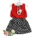 Mosunx 2016 Spring Summer Girls Cute Vest + Skirts Two Pieces Set Clothes Children Skirt Suit (2-3 Years, Red)