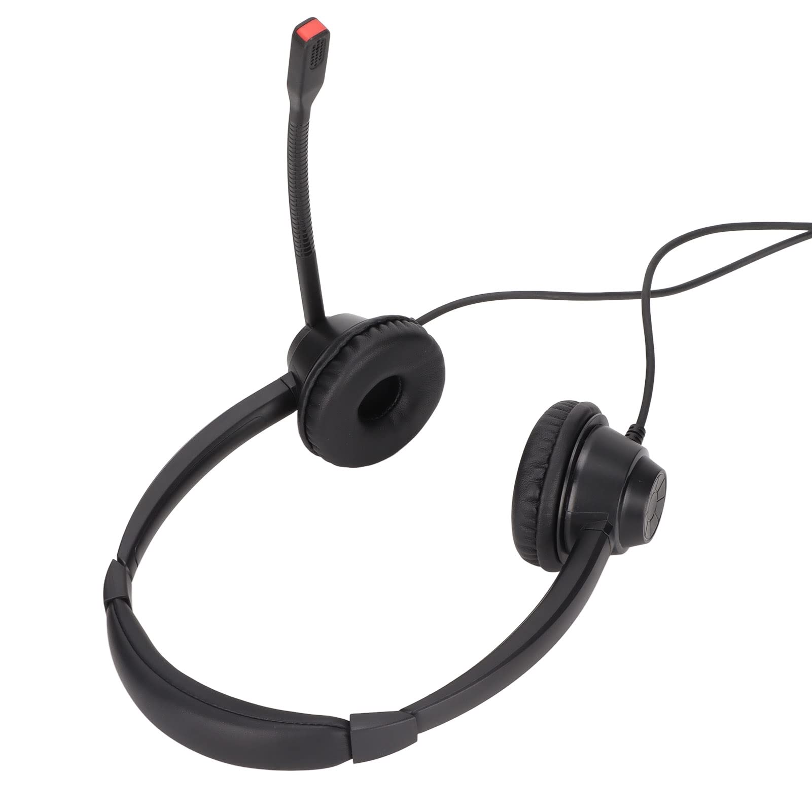 Cuffie RJ9 con cancellazione del rumore, funzione mute con cavo, cuffie aziendali con microfono, regolazione del volume per telefono VOIP, cuffie binaurali da ufficio per call center