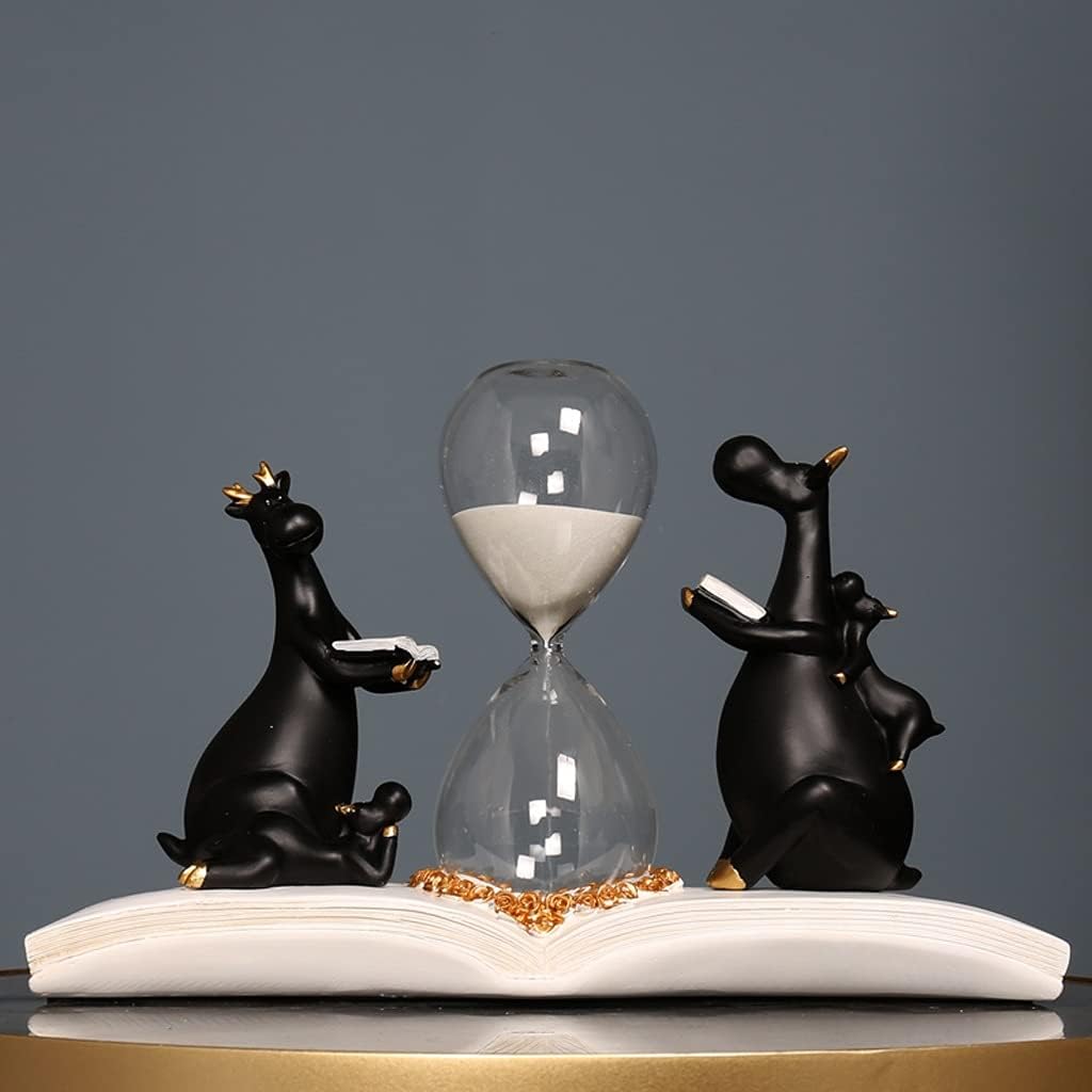 Hourglass Timer Decoration 60 Minutes Creative Living Room Ornament Wine Cabinet Decor Simple Modern Home Accessories (Color : Blue) (White)