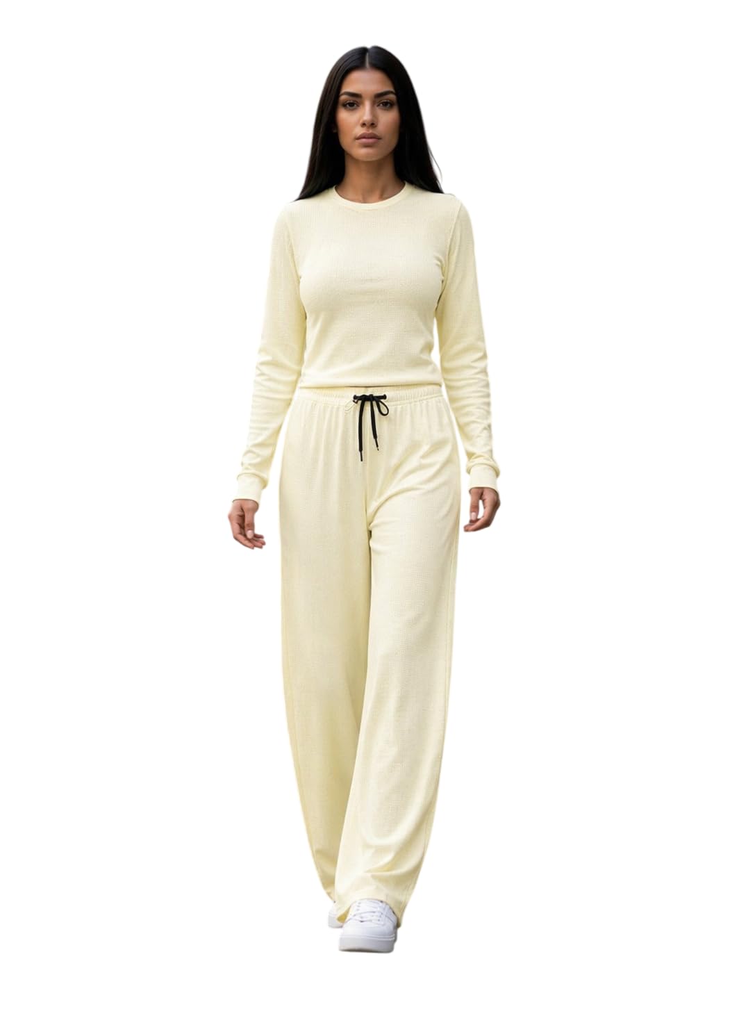 mack jonney Women’s Cotton Tracksuit | Wafle Knit Stylish Co-ords with Trackpants | Comfortable All-Season Activewear-S244-picture-27