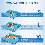 Lit de refroidissement pour chiens, tapis de refroidissement & Lit de canapé lavable à la machine, étanche & Couverture de couverture antidérapante Small-28 x 28 de pouce