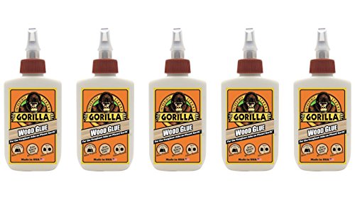Gorilla Wood Glue, 4 ounce Bottle, (Pack of 5)