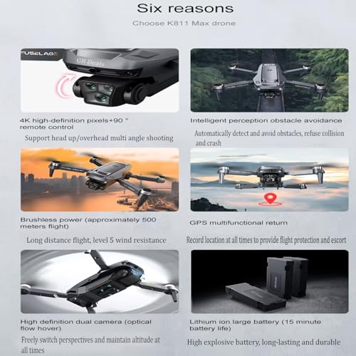 Image of GR Deals K811 MAX GPS Drone with camera 4k hd brushless drone with camera, auto return, follow me mode, obstacle avoidance, altitude hold, FPV Quadcopter with GPS,for adults.