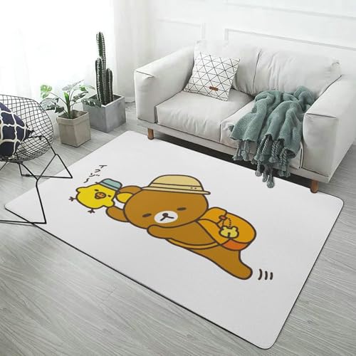 リラックマ ビッグダイカットラグ フェイス型 マット リラックマ