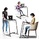 FoldWise Klappbarer Laptoptisch für Sofa – Tragbarer Computertisch & Überbetttisch aus Holz, Höhenverstellbar, Neigbar, Flach Klappbar, Mit Fußstütze, Becherhalter, Tablet-Halter & Kantenschutz