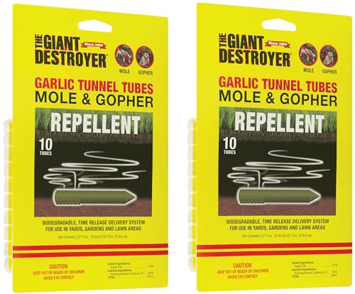The Giant Destroyer Garlic Tunnel Tubes for Moles & Gophers (20 Tubes)