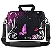 Purple Butterfly 9.7-Inch 10-Inch 10.1-Inch Netbook Tablet Shoulder Case Carrying Bag