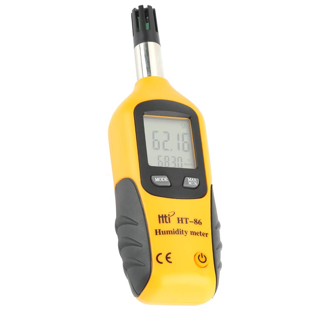 HT-86 Psychromètre Numérique Compteur d'Humidité et de Température Numérique Hygromètre de Contrôle d'Humidité de la Jauge/Thermomètre à Point de Rosée avec Double Affichage