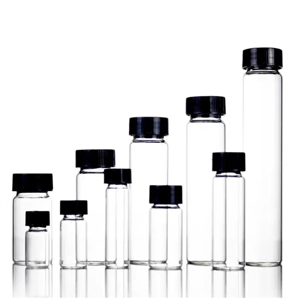 Instrumentos y Equipos de Laboratorio Botella de reactivo de vidrio de borosilicato transparente con tapa de rosca de 2 ml a 60 ml for experimentos de laboratorio(3ml 100pcs)
