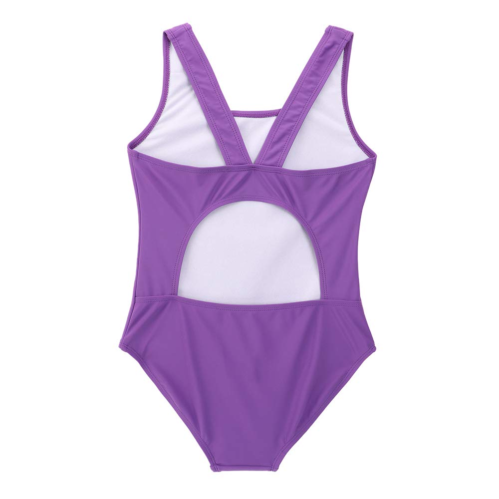 Maillot Anti UV de Bain Une Pièce Fille Maillot de Bikini Athlétique Racerback pour Enfant Sangle épaisse