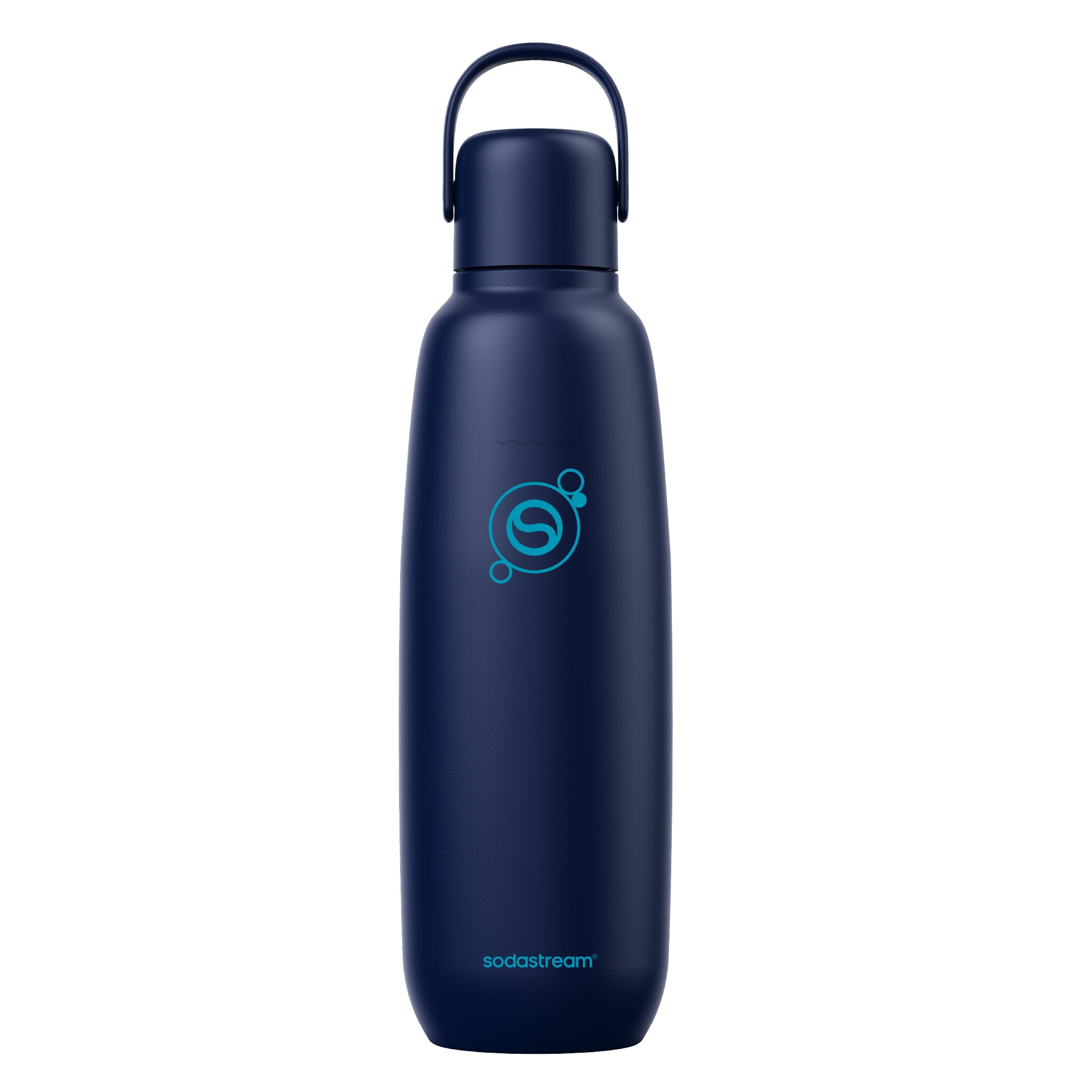 SodaStream Fizz & Go Cool, Stainless Steel Carbonated Water Bottle 0.9L, Insulated Metal Bottle for Sparkling Water, Compatible with TERRA, ART, ENSO & More in Blueberry