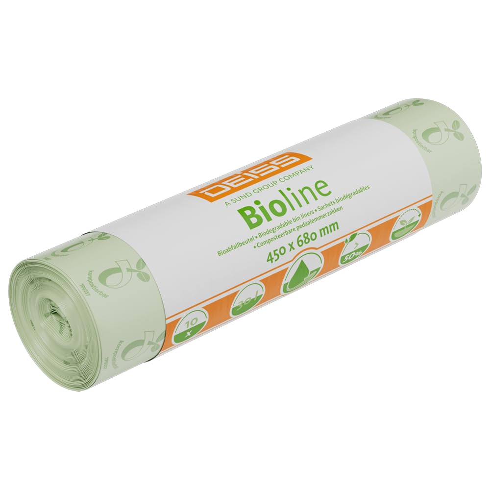 DEISS - Sacchetti per rifiuti organici 30 l, compostabili, 500 pezzi