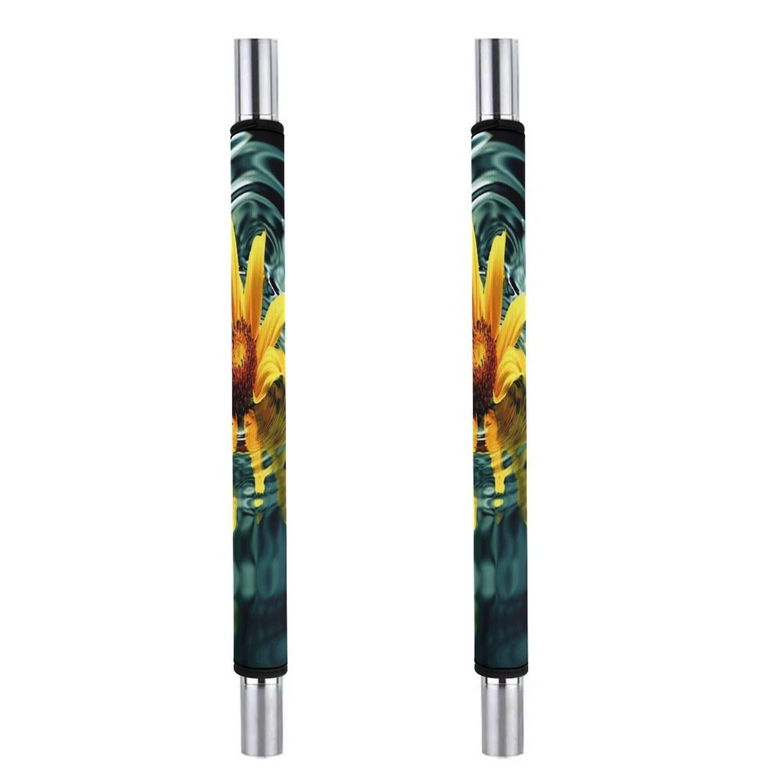 Adfgyerh Style Sunflower In Water Refrigerator Door Handle Covers 2 Pcs, Refrigerator Handle Covers Non-Slip Fridge Handle Covers For Oven Microwave Dishwasher Appliance Door Sleeves