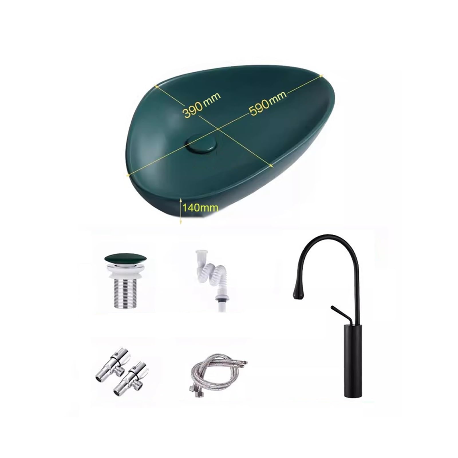 Aserzenith B Athroom Sink Vessel Nordic Countertop Asin Matte Dark Green Personality Ceramic Triangle Washbasin Athroom Alcony Washbasin Vessel Sink,-One Size