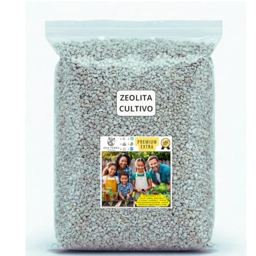 OLD TERRA NATURAL Zeolita Premium 1kg | Sustrato Mineral 100% Natural para Bonsái, Plantas y Huerto | Acondicionador de Suelo Que Retiene Agua y Nutrientes, Mejora el Drenaje y la Aireación de Raíces
