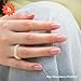 Heyhae Semi Cured Gel Nail Strips | No LED Lamp Needed | Solid, Pink, Spring | Easy Apply & Remove, Salon Quality | Includes 28 Strips, 1 Prep Pads, Nail File & Wooden stick - Hey, Strawberry Picking?