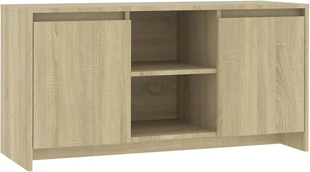 TV Cabinet, TV Stands Multimedia Centres Cabinet, Modern TV Console Unit with LED Lights, Sideboard, for Living Room, Entertainment Room, Sonoma Oak 102x37.5x52.5 cm Engineered Wood 1525