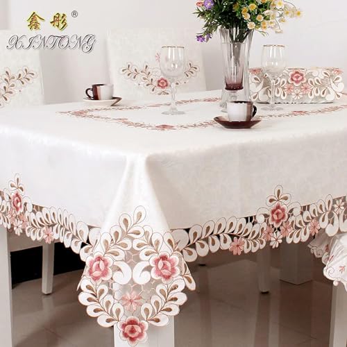 Nappe rectangulaire de style pastoral grand format pour décoration de table champêtre