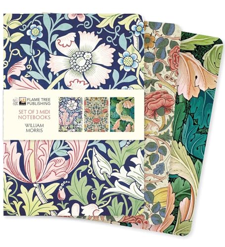 William Morris Set of 3 Midi Notebooks (Midi Notebook Collections)