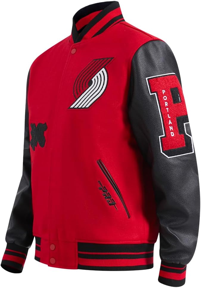 Pro Standard NBA mens Mens Nba Old English Wool Varsity Jacket - Image 3
