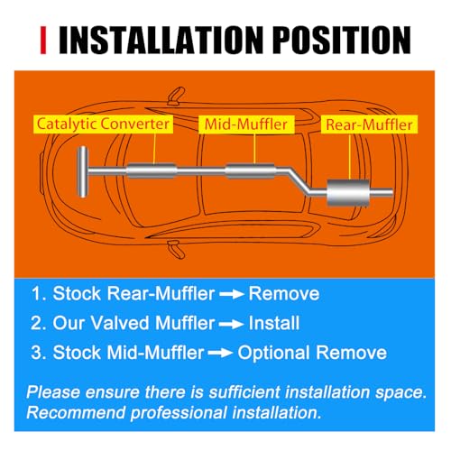 3-Inch Electric Valved Muffler – 3-Mode Remote-Controlled Performance Exhaust - Image 4