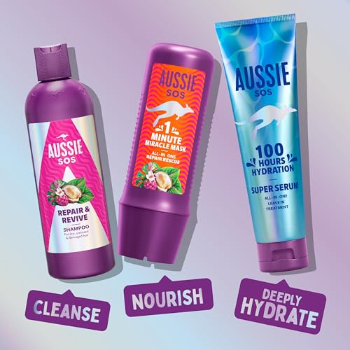 Aussie SOS 1 Minute Miracle Repair Rescue Mask 250ml to Deeply Nourish Dry, Damaged Hair - Image 8