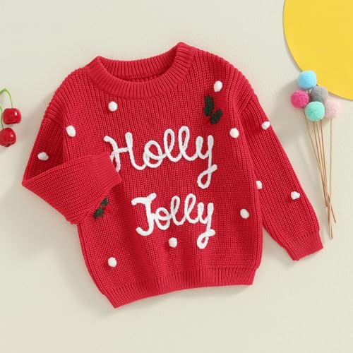 Image of Afunbaby Baby Girl Boy Knit Sweater Blouse Pullover Sweatshirt Warm Crewneck Long Sleeve Tops for Infant Toddler