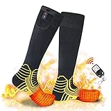 Dr.Warm Wireless Heated Socks, Remote Control 2600mAh 7.4V Rechargeable Battery Heating Sock, Therma