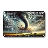 Minimal Creatures Educational Tornado Wall Sign – Weather Science Room Decor for Kids – Storm Chaser, Fujita Scale, Tornado Facts & Safety Tips for Learning & Party Supply | USA Made (Aluminum)