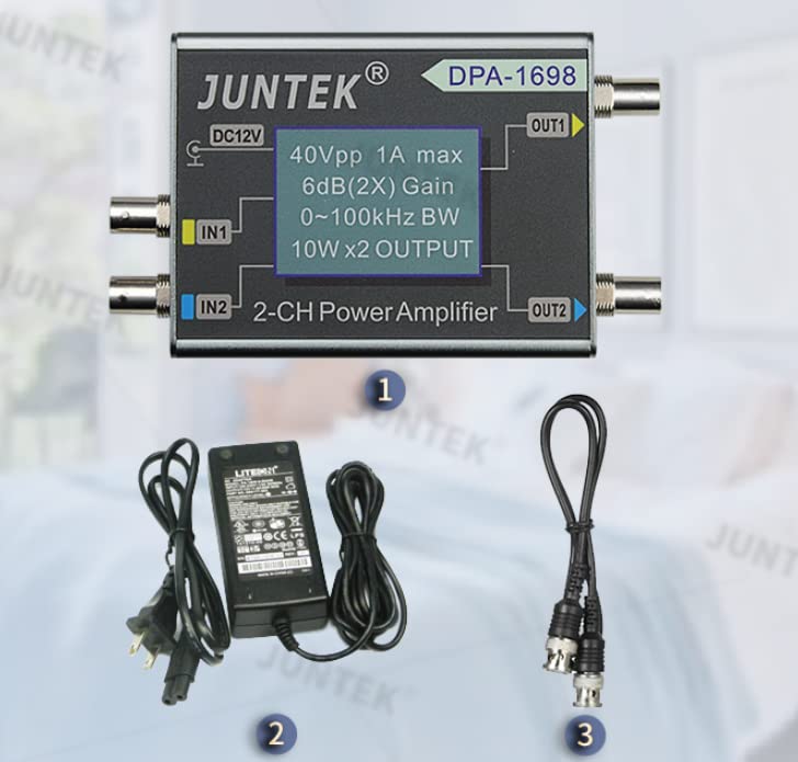Miniatura 4 de DPA1698 de alta potencia de doble canal DDS Fuente de señal Función Generador de señal Amplificador de potencia