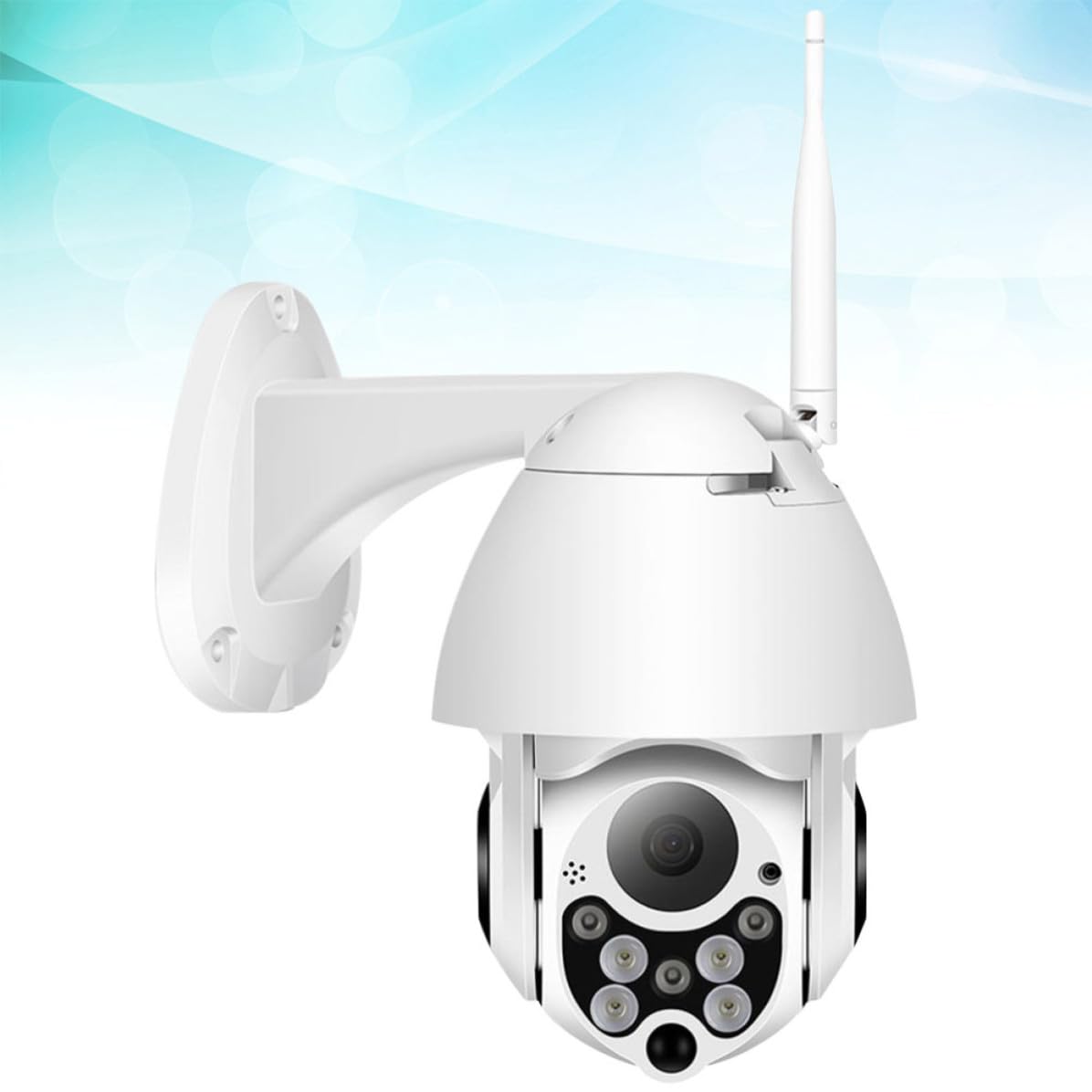 VALICLUD Caméra de Sécurité Étanche sans Fil Surveillance en Temps Réel et Vision à Distance, Capacité Maximale 128 GB, Plastique Blanc, Surveillance d'animaux Sécurité Familiale