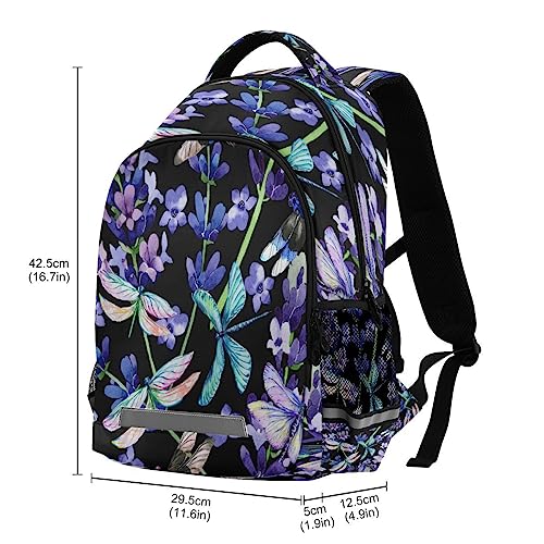 Sac à dos imperméable libellule pour protéger l'ordinateur 12,9 pouces des enfants