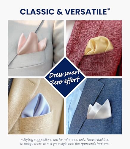 Selected Hanky 100% Pure Silk Pocket Square Solid Gold - Thumbnail 6