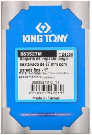 king tony 883527M Impact Thin Wall Deep Socket, 27 mm, 1-inch