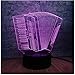Dalovy Festival Nachtlicht für Kinder Nachtlicht Musikinstrument Akkordeon 3D USB Led Lampe Romantische Multicolor Stimmung Atmosphäre Tischdekoration Kinderspielzeug Geschenk