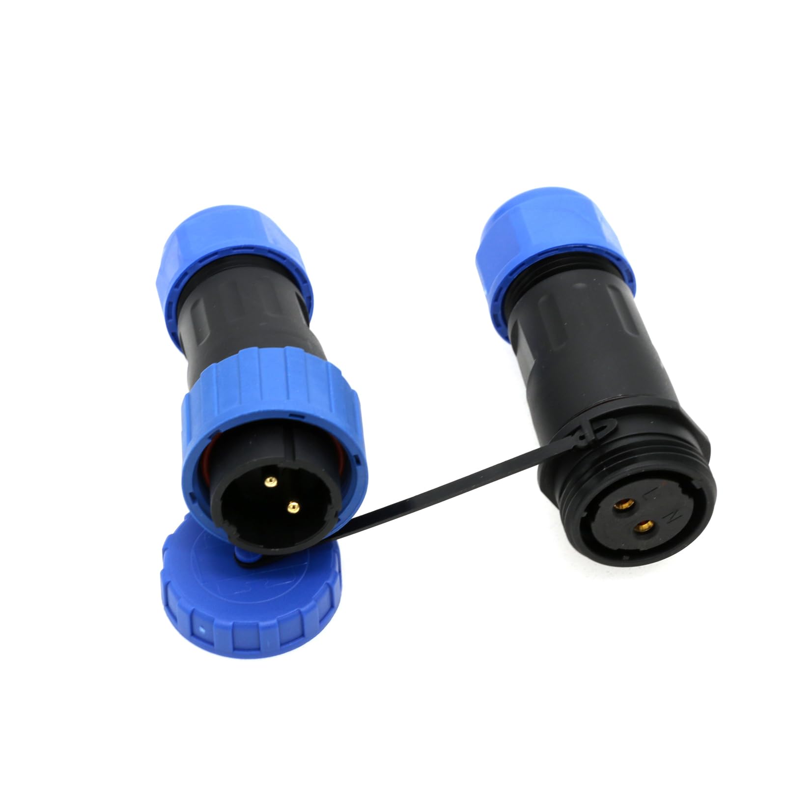 ZBLZGP TY20 2 Pin Male Solderless Screw Connector Waterproof Quick Disconnect Panel Mount Wire Male Female Cable Connector Socket for Outdoor Electric Solar Power