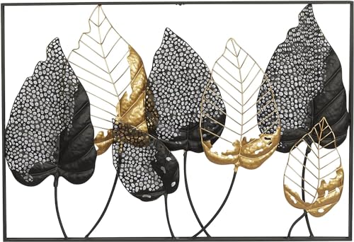 Image of SHREE 'O' GREEN TECH Metal Multicolor Wall Decor Leaf Shaped Big Wall Hanging Decoration, Wall Art Frame Home Decor For Living Room Office Bedroom Hotel,30 Cm